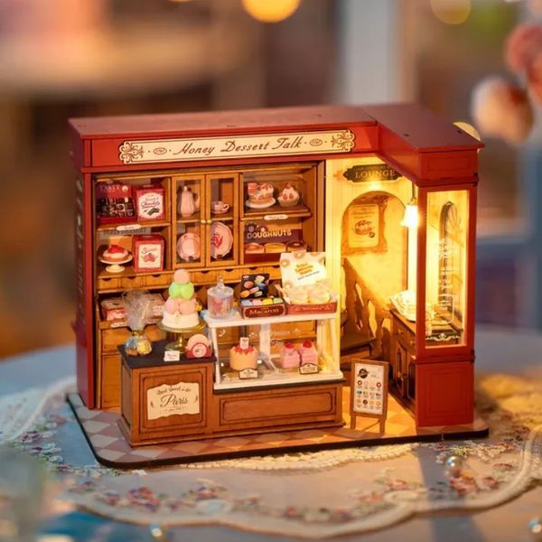 Конструктор 3D міні-будинок Robotime Corner Honey Dessert Talk DG168 DG168 фото