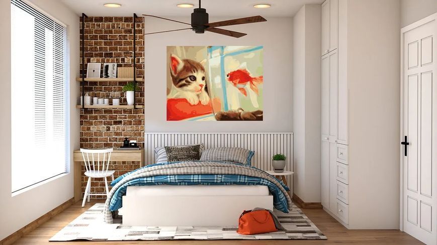 Картина по номерах Bookopt Допитливе кошеня 40x50 (BK2261) 1011477 фото