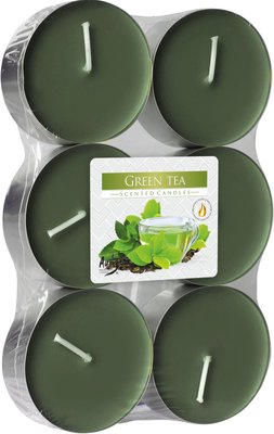 Набір свічок Bispol 6 штук з запахом: Зелений чай (P35-6-83) 1016347 фото