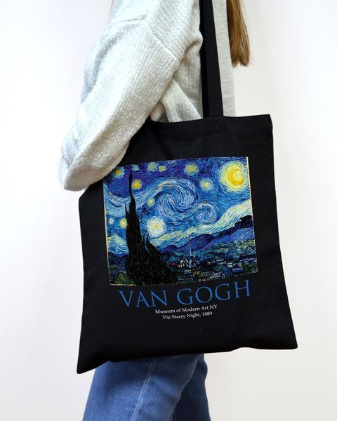 Екошопер Bookopt VAN GOGH - Зоряна ніч. Чорний (ВК4062) 1022653 фото