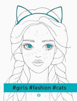 Розмальовка #girls#fashion#cats 162447 фото