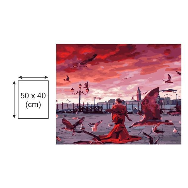 Картина по номерах Bookopt Багряний захід сонця 40х50 (BK2166) 1011290 фото