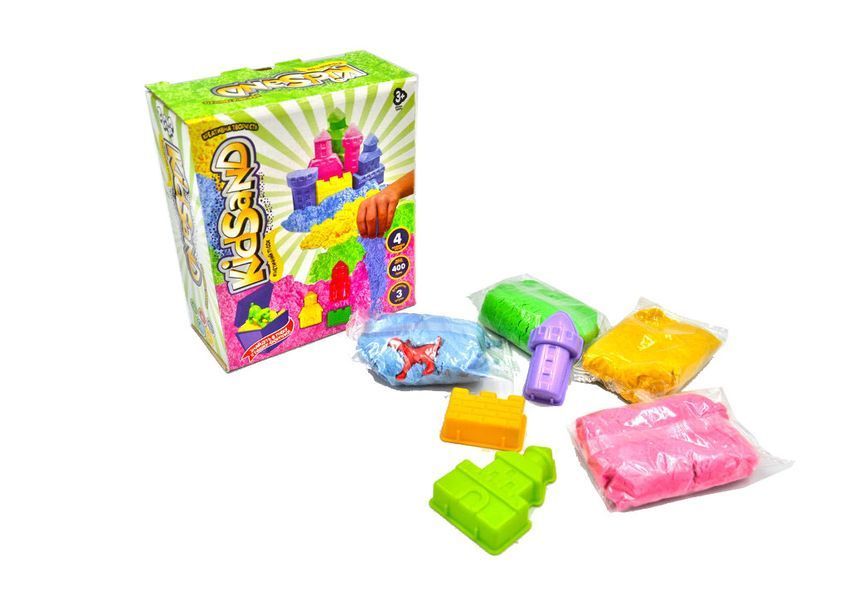 Кінетичний пісок Kidsand 400г 4 кольори KS-04-01/02/03 коробка 172744 фото