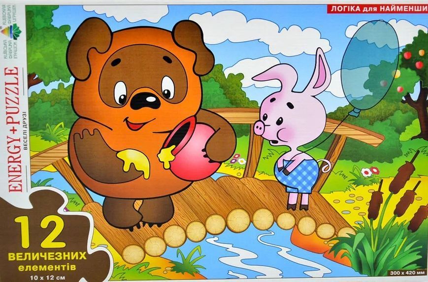 Гра-пазл Київська фабрика іграшок Вінні Пух 12 елементів 1007856 фото