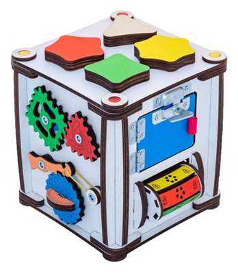 Бізіборд Кубик розвивальний GoodPlay 17х17х18 з підсвіткою (К005) 1006326 фото