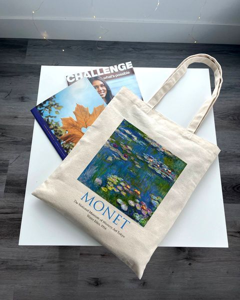 Екошопер Bookopt MONET - Водяні лілії. Бежевий (ВК4063) 1023256 фото