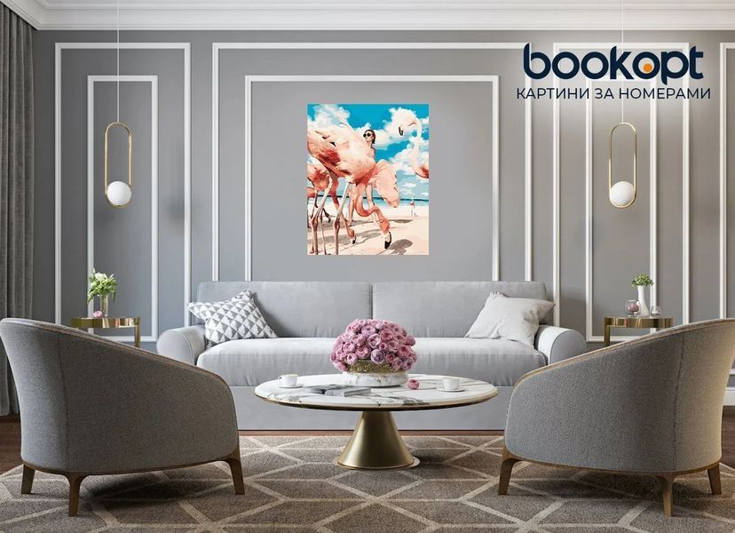 Картина по номерах Bookopt Фламінго 40х50 (ВК1444) 1011448 фото