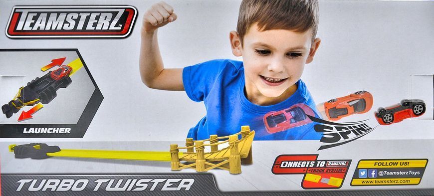 Turbo Twister Teamsterz (1416655) Набір транспорту: 3 машинки+трек 174141 фото