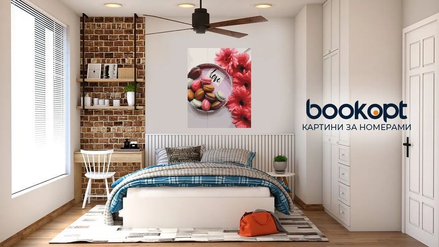 Картина по номерах Bookopt Квіти та солодощі 40х50 (BK2270) 1011607 фото