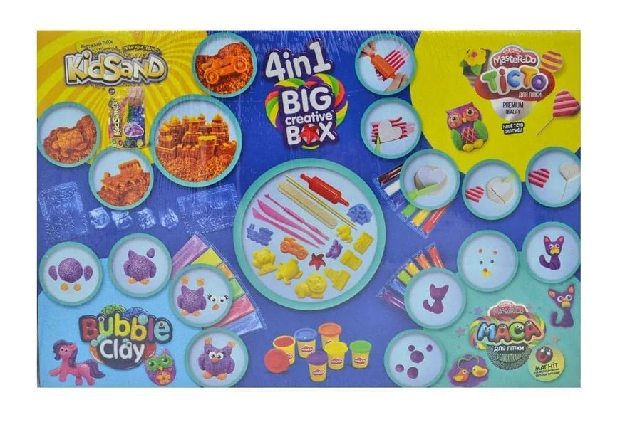 4 in 1. Big Creative Box. Набір креативної творчості (коробка 34x23) BCRB-01-01U 167240 фото