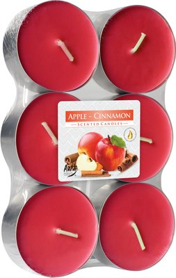 Набір свічок Bispol 6 штук з запахом: Яблуко-кориця (P35-6-87) 1016341 фото