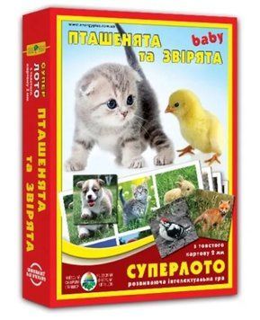 Настільна гра Київська Фабрика Іграшок Суперлото Пташенята та звірята baby 1007863 фото