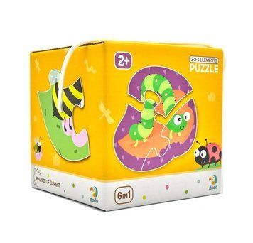 Пазл 2-3-4 елементи Комахи. Коробка 12х12 171345 фото