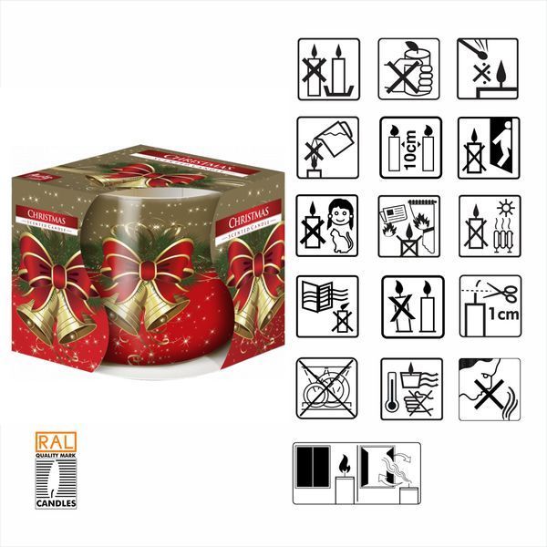 Ароматична свічка в скляному стакані Bispol Різдво Христове (SN 71s-02) 1016294 фото