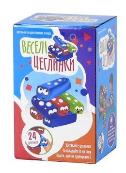 Настільна гра Веселі Цеглинки UKB-B 0040 (24) Fun Game 24 деталі, українською мовою, в коробці (96256) 1012947 фото