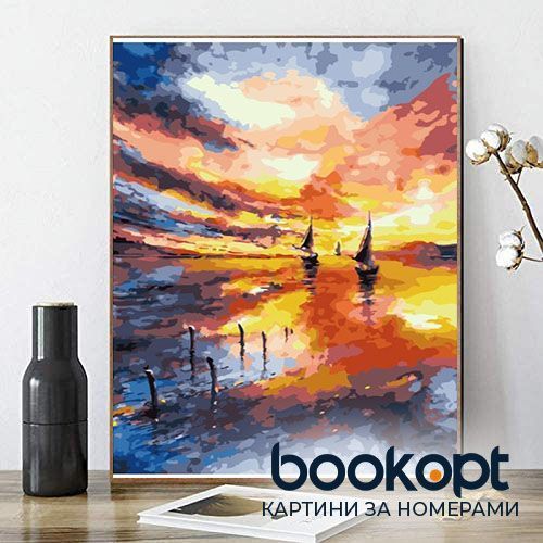 Картина по номерах Яскравий захід 2 40х50 Bookopt (BK1008) 1004424 фото