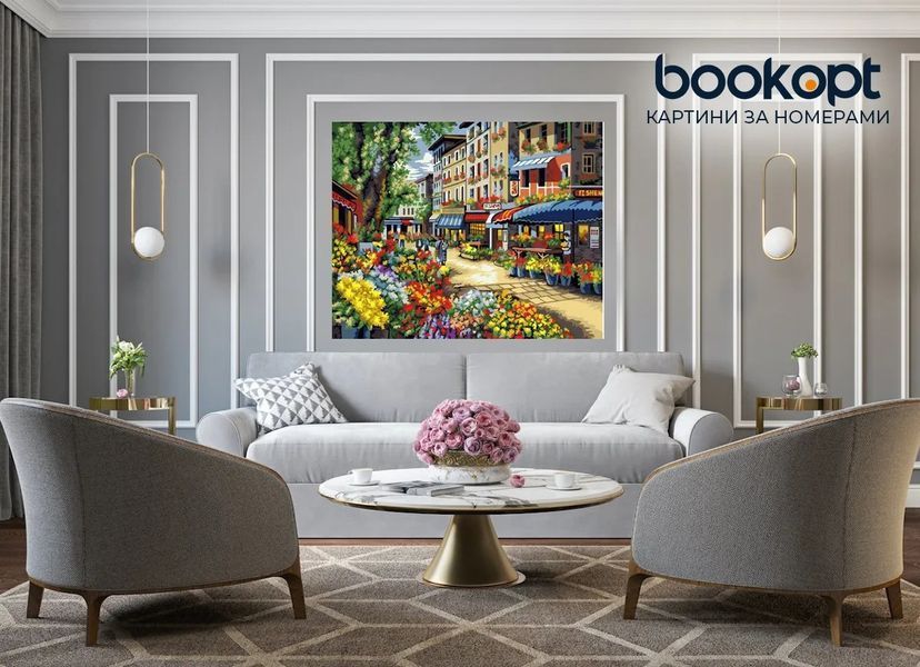Картина по номерах Bookopt Квіткова вуличка 40х50 (ВК1333) 1010979 фото