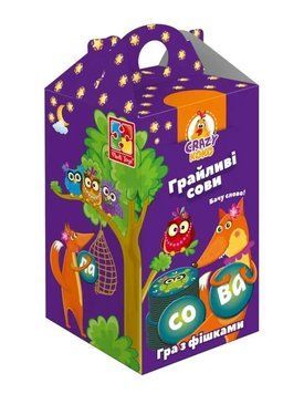 Гра з фішками Грайливі сови Бачу слово! Коробка 164924 фото