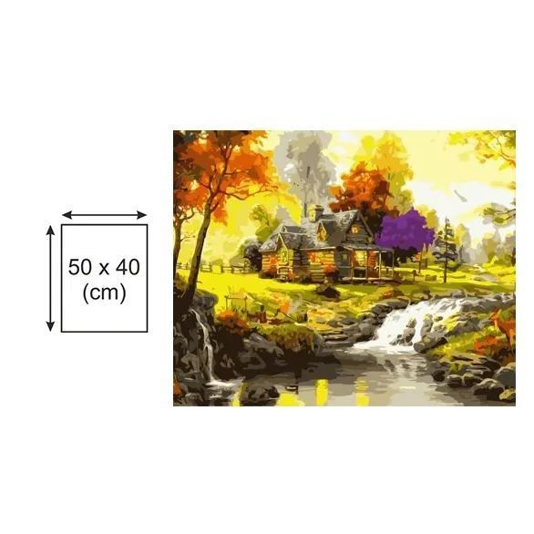 Картина по номерах Bookopt Будинок у лісі 40х50 (ВК1334) 1010980 фото