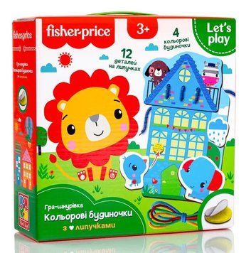 Гра-шнурівка Fisher-Price. Кольорові будиночки VT5303-26 1016084 фото