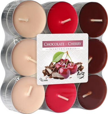 Набір свічок Bispol 18 штук з запахом: Шоколад-вишня (P15-18-104) 1016328 фото