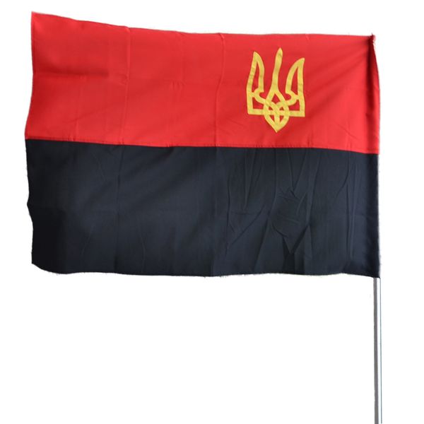 Прапор УПА з тризубом, габардин 90 х 135 см (BK3032) 1019117 фото