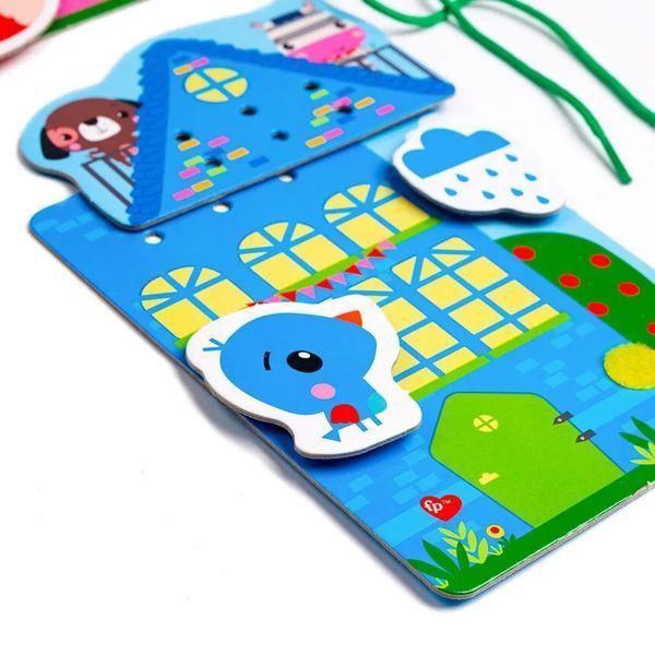Гра-шнурівка Fisher-Price. Кольорові будиночки VT5303-26 1016084 фото