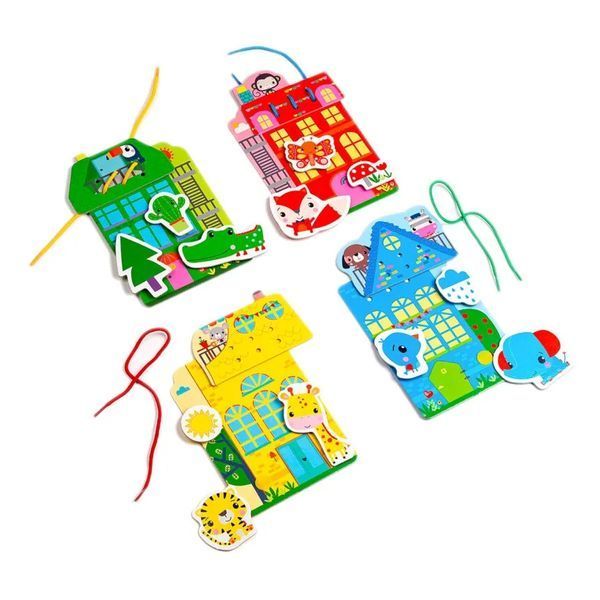 Гра-шнурівка Fisher-Price. Кольорові будиночки VT5303-26 1016084 фото
