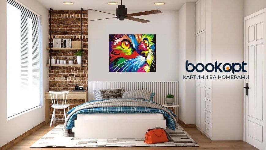 Картина по номерах Bookopt Кіт поп-арт 40х50 (ВК2200) 1011403 фото