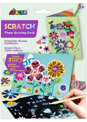 Набір для творчості, скретч-арт Вітальна листівка квіти, 3 листівки (CH221855) 1022589 фото