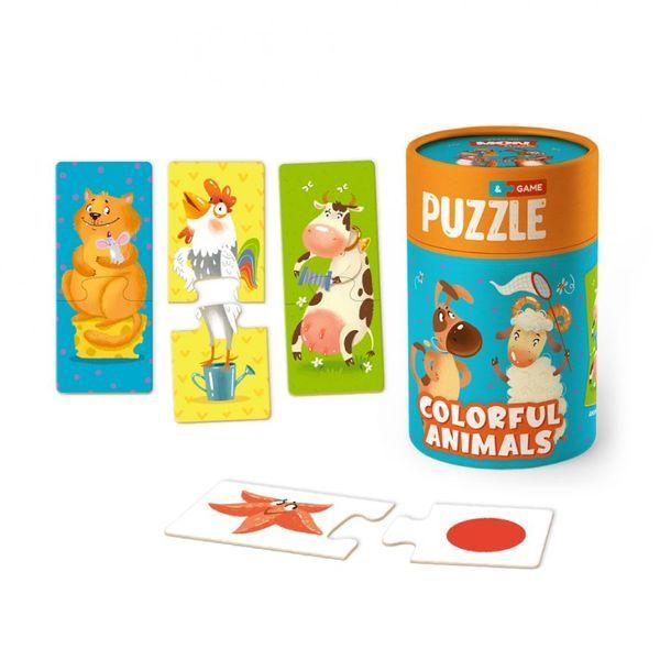 Пазл та гра Кольорові тваринки Dodo toys 1005051 фото