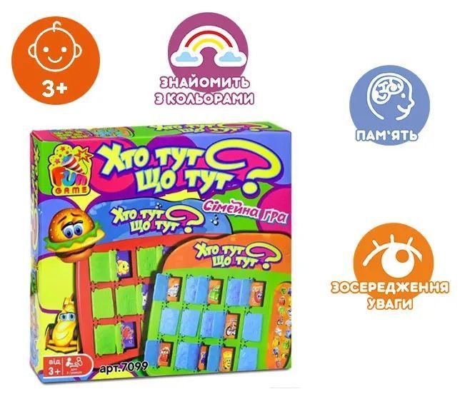 Настільна розважальна гра Що тут? Хто тут? 7099 FUN GAME 1009005 фото