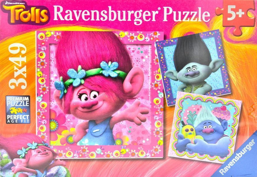 Набір пазлів 3 в 1 Тролі Ravensburger 08013-7 173688 фото