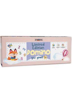 Настільна гра Strateg Domino Limited edition звірята на білому фоні української мовою (30737) 1021478 фото