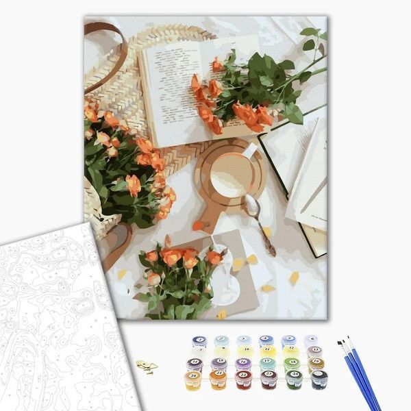 Картина за номерами Brushme Трояндовий флетлей 40х50 GX41149 1014345 фото