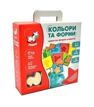 Дерев&rsquo;яні фігурки в мішечку. Кольори та форми ZB2001-01 174241 фото