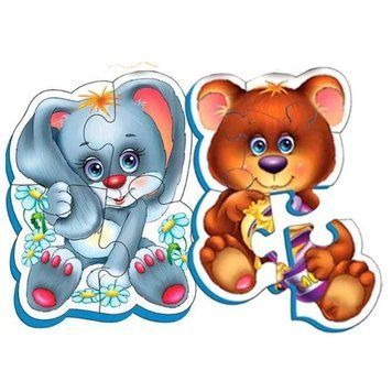 Магнітні бейбі пазли Vladi Toys Малюк зможе. Лісові жителі (VT3208-17) 1019388 фото