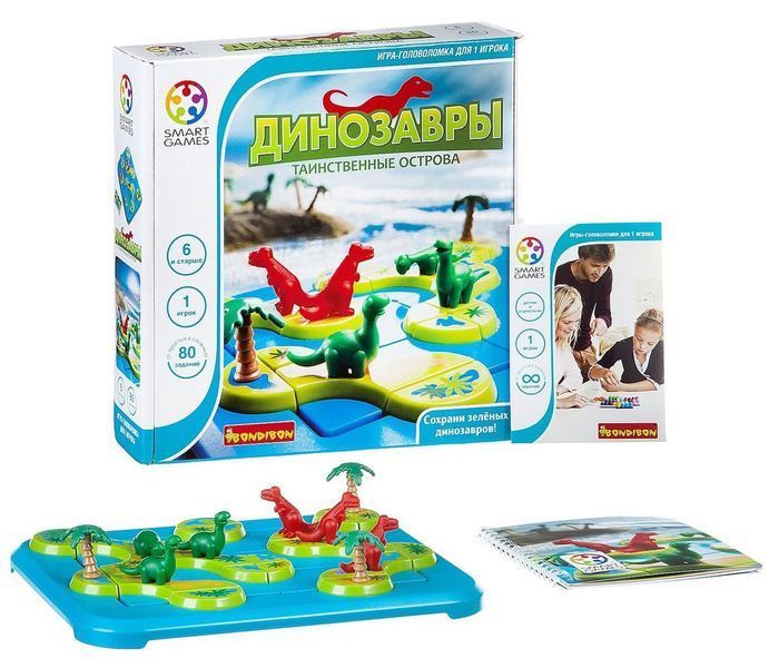 Гра настільна Динозаври Таємничі острови Smart Games SG 282 UKR 1001365 фото