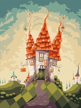Картина за номерами Ідейка Казкова хатинкаі 7+ 30х40 см КНО6080 1023918 фото