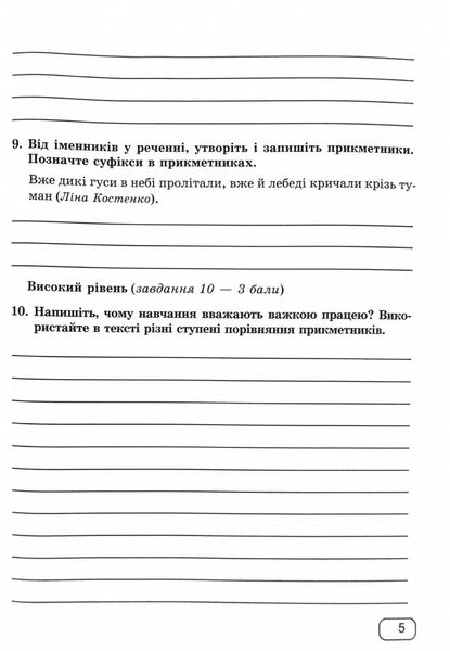 Українська мова. Зошит для діагностувальних робіт. 7 клас (за програмою: Н. Голуб, О. Горошкіної; О. Заболотного та ін.) 1025838 фото