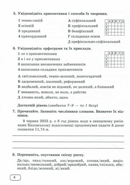 Українська мова. Зошит для діагностувальних робіт. 7 клас (за програмою: Н. Голуб, О. Горошкіної; О. Заболотного та ін.) 1025838 фото