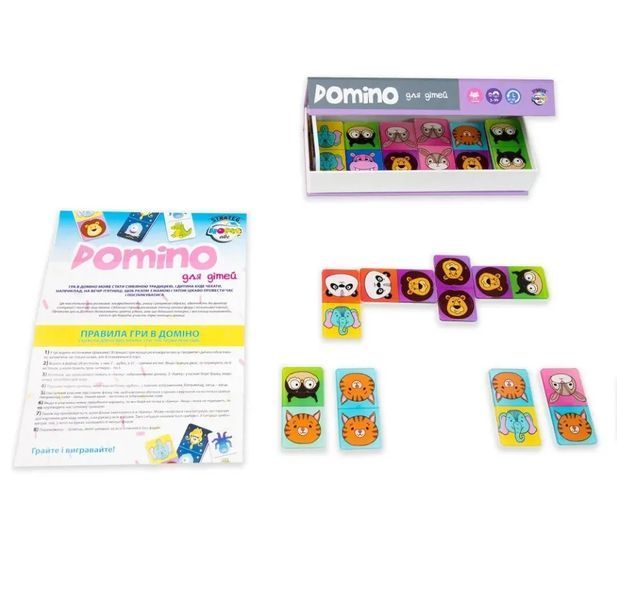 Настільна гра Strateg Domino Limited edition звірята української мовою (30327) 1021479 фото