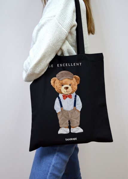 Екошопер Bookopt Teddy Bear - Be Excellent чорний (ВК4057) 1022899 фото