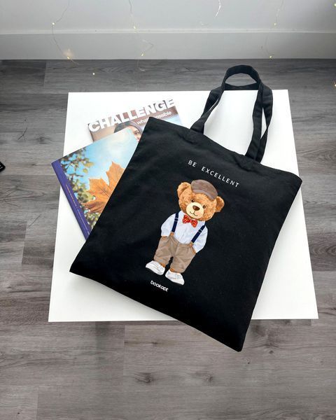 Екошопер Bookopt Teddy Bear - Be Excellent чорний (ВК4057) 1022899 фото