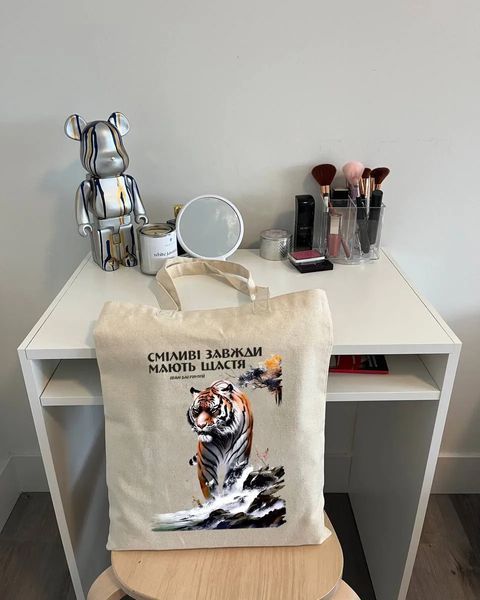 Екошопер BookOpt&nbsp;BK4079 Іван Багряний (Тигролови) "Сміливі завжди мають щастя", бежевий BK4079 фото