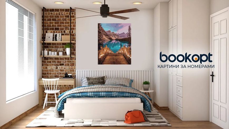 Картина по номерах Bookopt Міст коло озера 40х50 (ВК2085) 1011186 фото