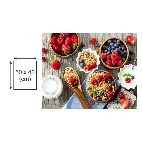 Картина по номерах Bookopt Яскравий сніданок 40х50 (ВК2061) 1011152 фото