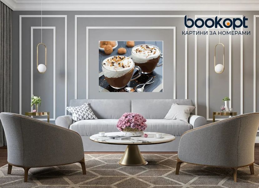 Картина по номерах Bookopt Кавовий десерт 40х50 (BK1279) 1014483 фото