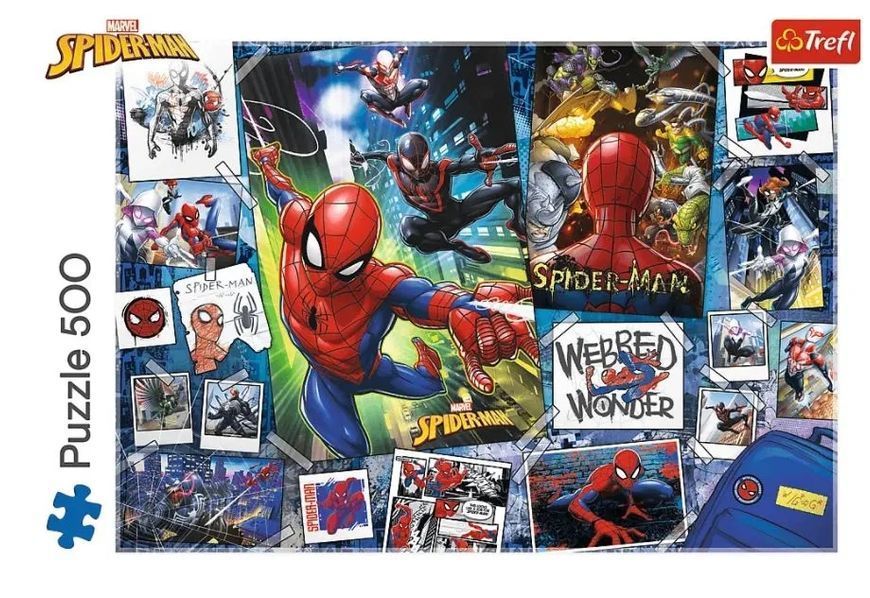 Пазли Trefl - Спайдермен. Плакати із супергероєм Disney Marvel Spiderman 500 елементів (37391) 1013640 фото