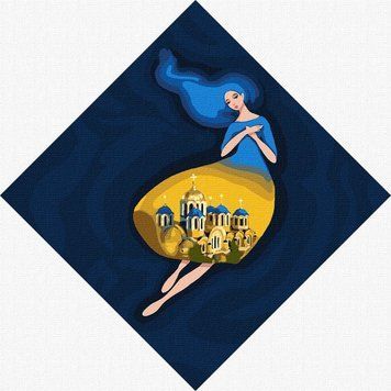 Картина за номерами Ідейка Берегиня Володимирська mosyakart 30х30см 1015203 фото